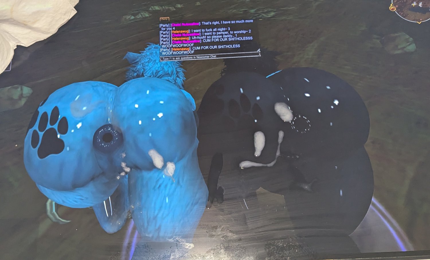 cumtribute for the bitchi fluffy worgen slut chelsi Nutshallow and her sisster ~ #UM34UpUp